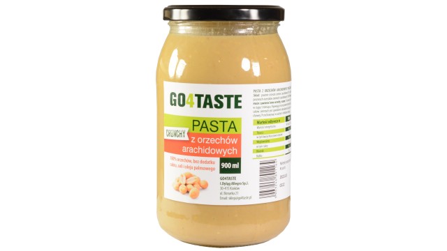 Masło orzechowe cena 1kg crunchy pasta z orzechów ziemnych