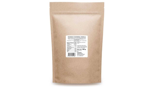 Herbata Rooibos z żurawiną i wanilią tył opakowania