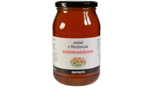 Miód wielokwiatowy nektarowy z wielu rodzajów roślin i kwiatów. Słoik