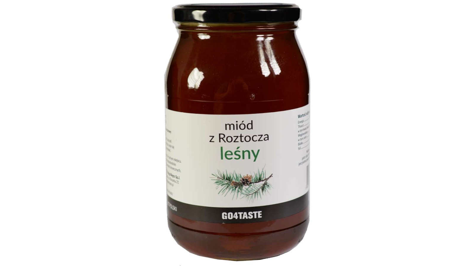 Miód leśny 1,3 kg w słoiku  z połączenia miodu nektarowego i spadziowego