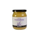 Miód lawendowy 650g w słoiku na białym tle