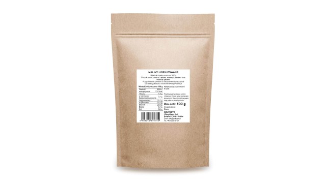 Maliny liofilizowane całe 100 g — chrupiące | Go4taste
