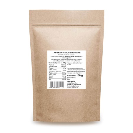 Truskawki liofilizowane plastry 100 g — chrupiące, bez dodatku cukru | Go4taste