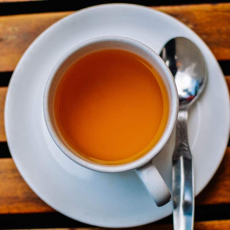 Filiżanka herbaty Darjeeling - widok z góry