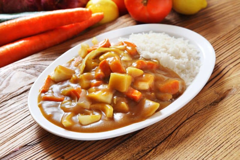 Zbliżenie na danie curry