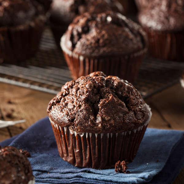 Czekoladowe muffinki z orzechami laskowymi