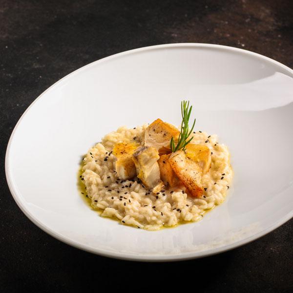 Risotto z wędzonym łososiem
